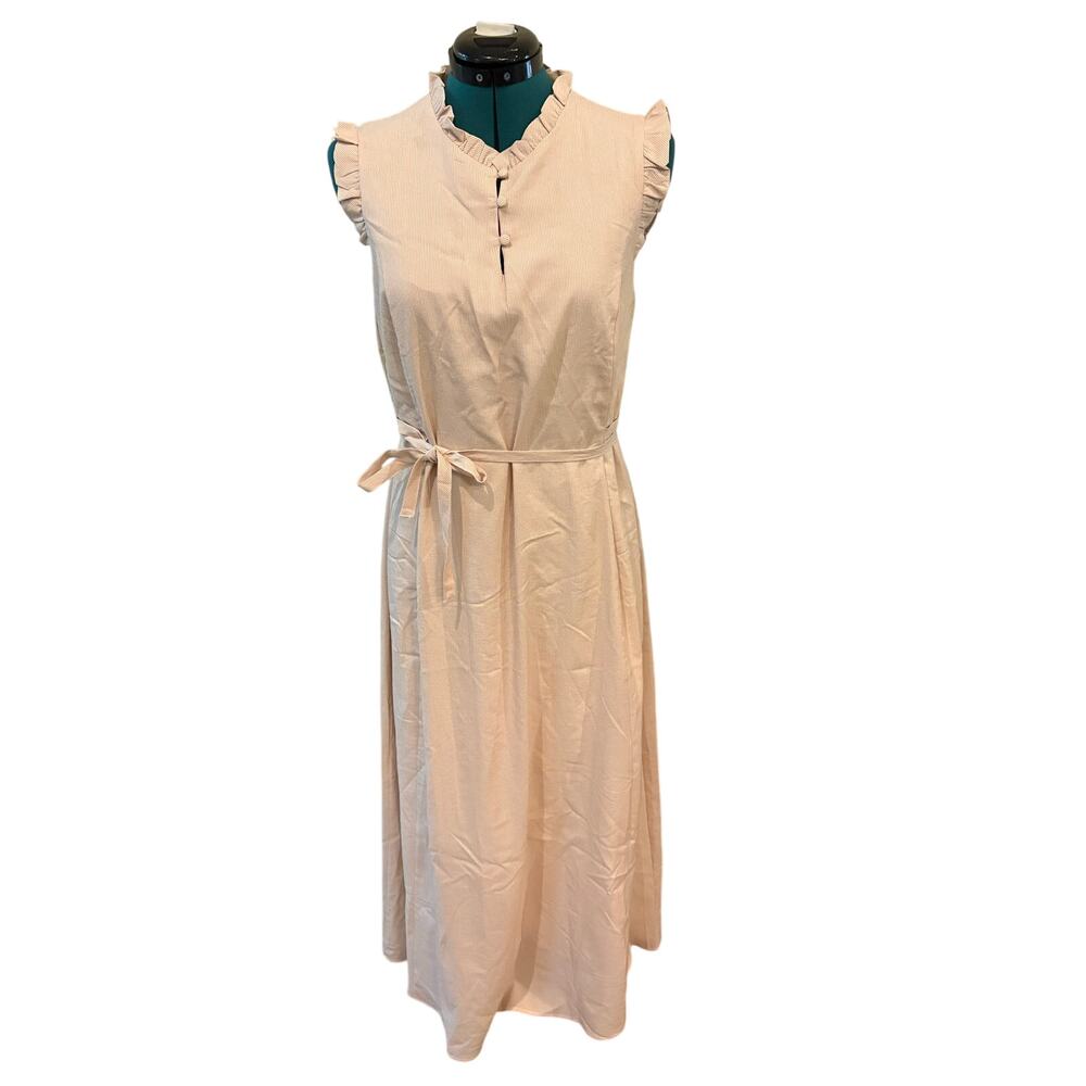Stelen Victorian Maxi Dress Women’s Medium EUC beige stripe
